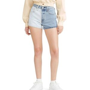 Levi's 501 Original Colorblock High Rise Denim Shorts